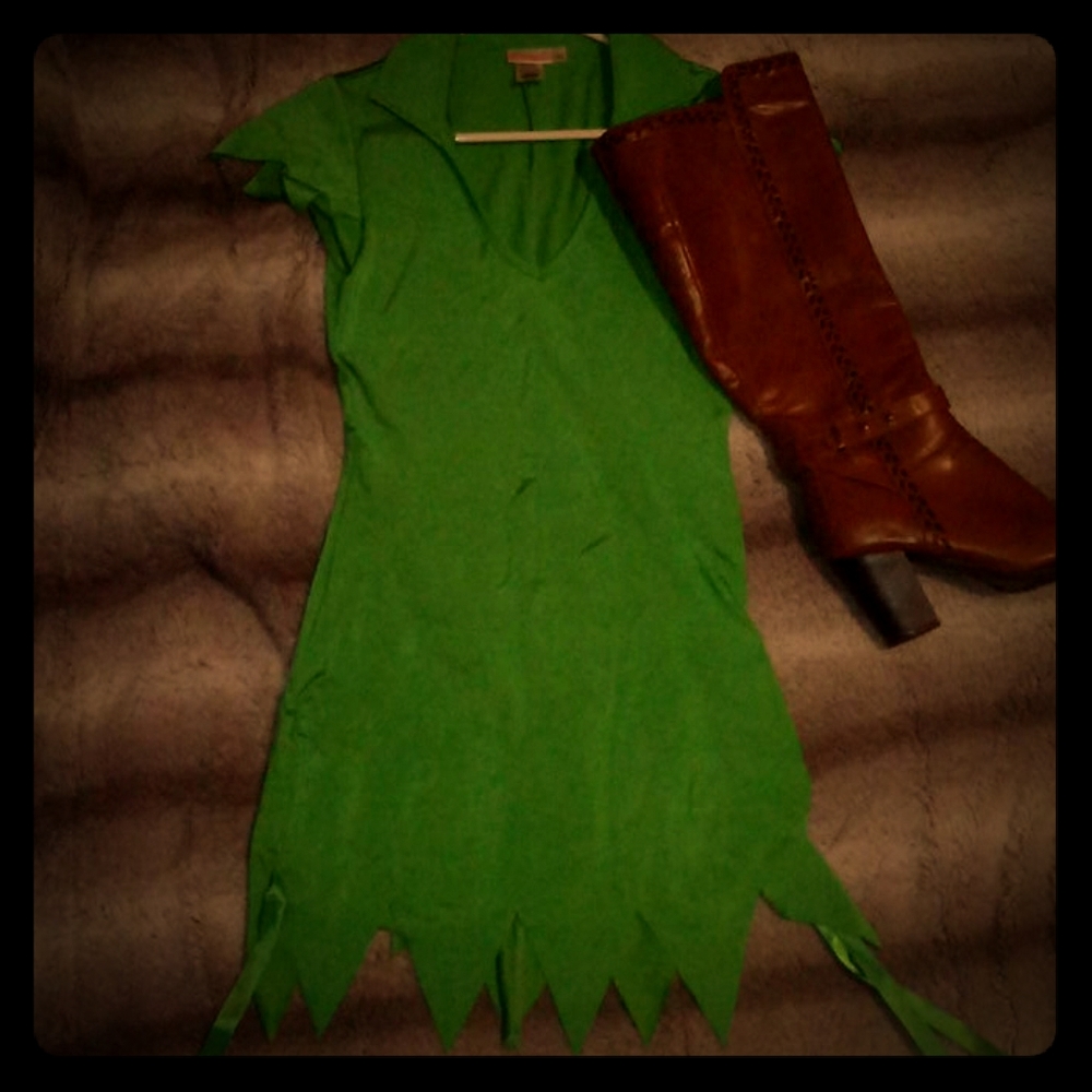 Adult female peter pan costume dress worn